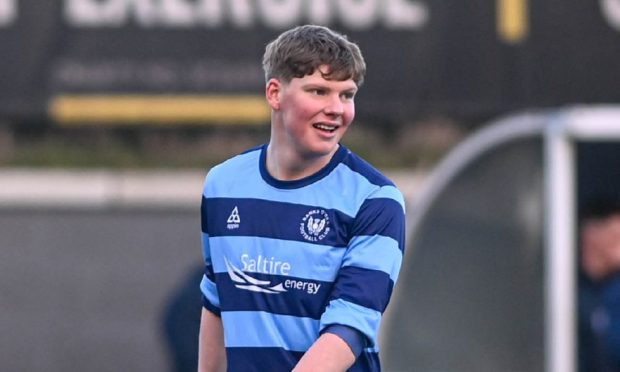 Evening Express / Press and Journal
CR0047072
Story by Callum Law
Spain Park, Aberdeen
Highland League - Banks O'Dee v Brora Rangers
Pictured is Dee's Ethan Cairns
Saturday 24th February 2024
Image: Darrell Benns/DC Thomson