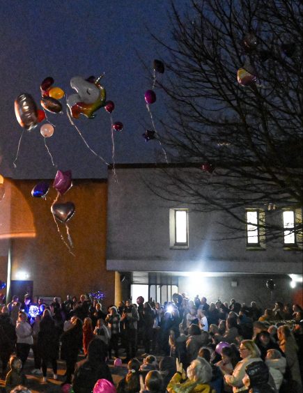 Balloons were released at Fersands & Fountain Community Centre.