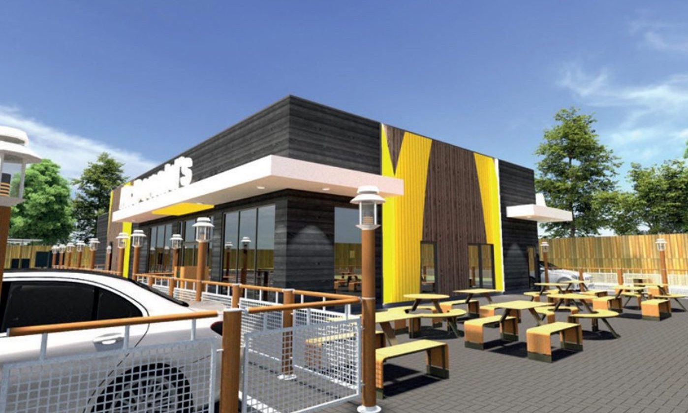 An artist impression of the proposed new McDonald's restaurant that has been approved for Ellon