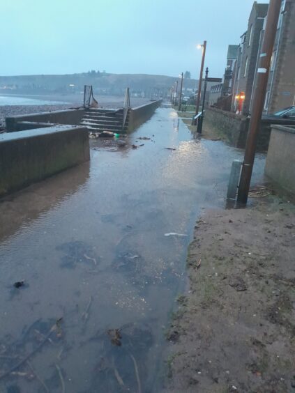 Flooding in Stonehaven.