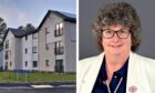 Recently constructed affordable housing in Ellon and Aberdeenshire Council leader Gillian Owen
