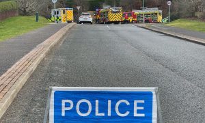 Emergency services are in attendance at a crash on Caulfield Road at Tower Road, Inverness.