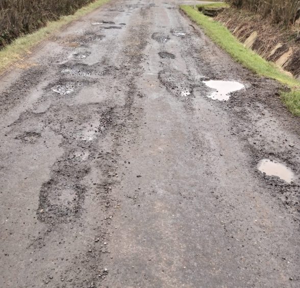 Caithness roads littered with potholes. 