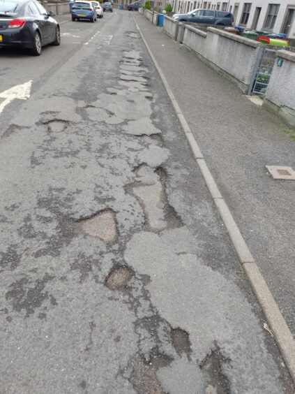 Caithness roads littered with potholes.