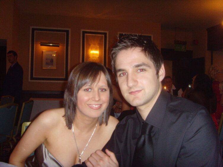 Iain McGettrick with Jenna, during their days as students in Aberdeen.