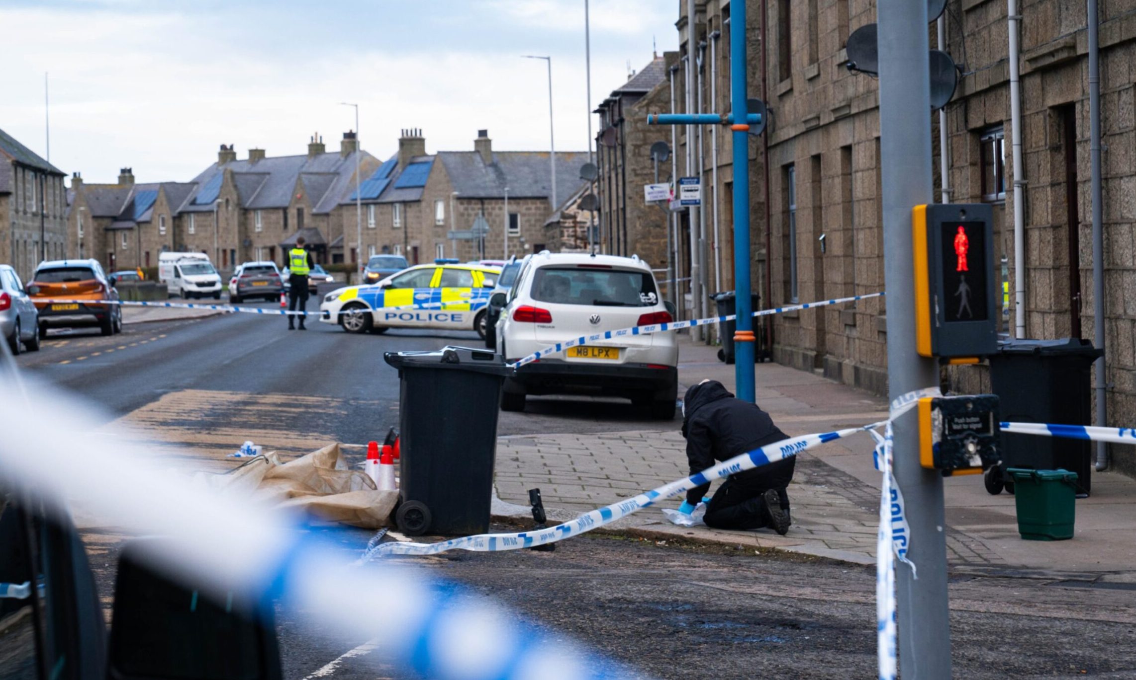 Police cordon at College Bounds in Fraserburgh