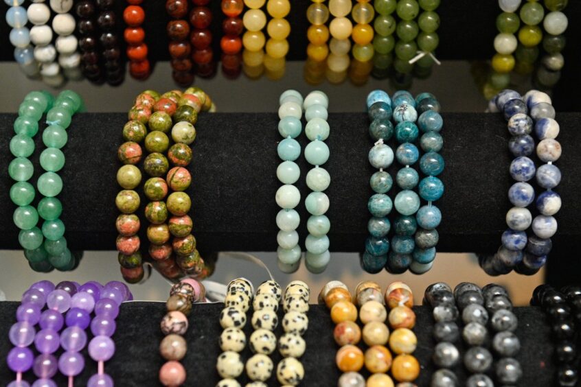 Some of the beaded bracelets available in Enchanted Highlands