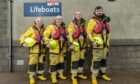 Three generations of Sutherlands - Victor Snr and Jr, David and Declan - at the RNLI in Fraserburgh. Pic: Jason Hedges.