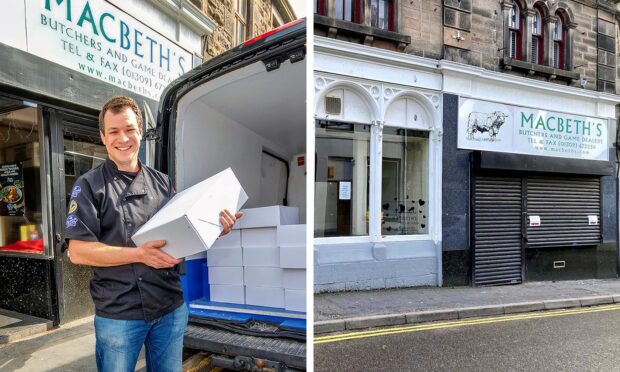 Jock Gibson of Macbeth’s in Forres will transform empty unit next door to the business. Image: Forres Local