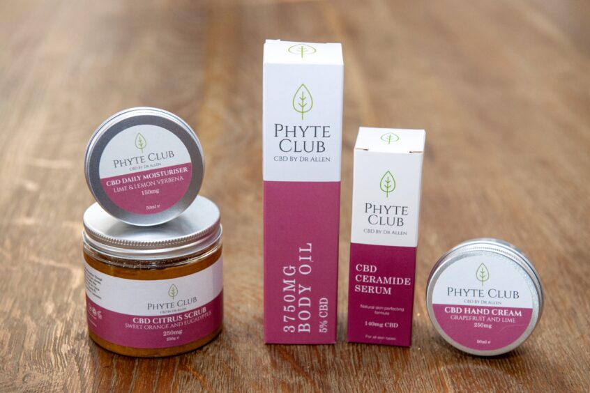 A photo of products from online CBD seller Phyte Club