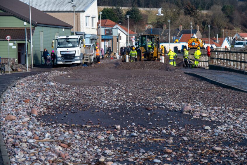 Debris on road