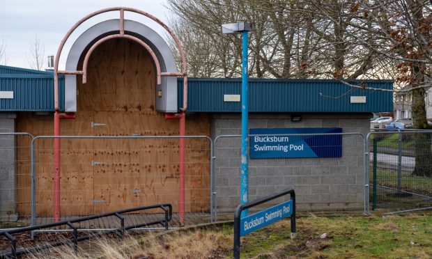Bucksburn Swimming Pool was boarded up after the closure last April.