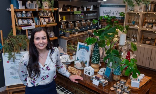 Mairi MacDonald creates sustainable and organic soaps, shampoo bars and makeup from her Aboyne shop. Image: Kenny Elrick/DC Thomson