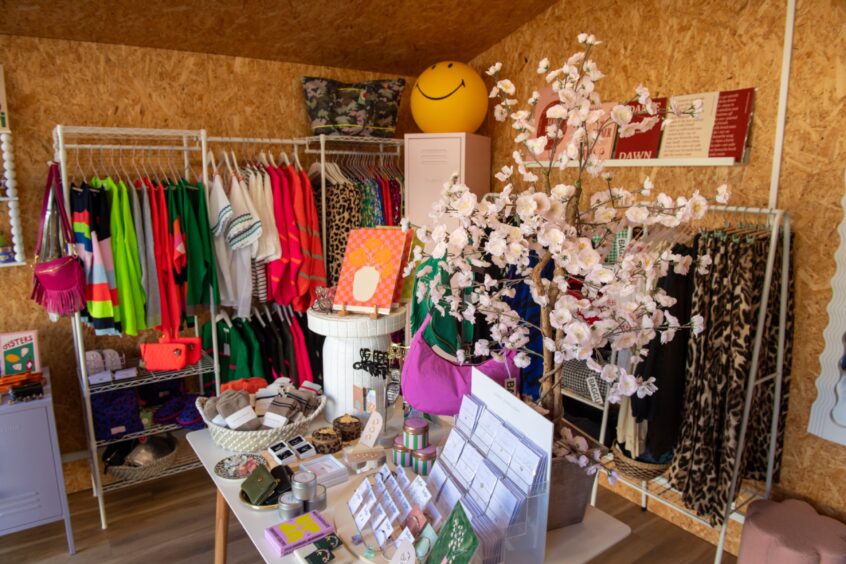 Clothing and accessories on display at The Little Boutique 