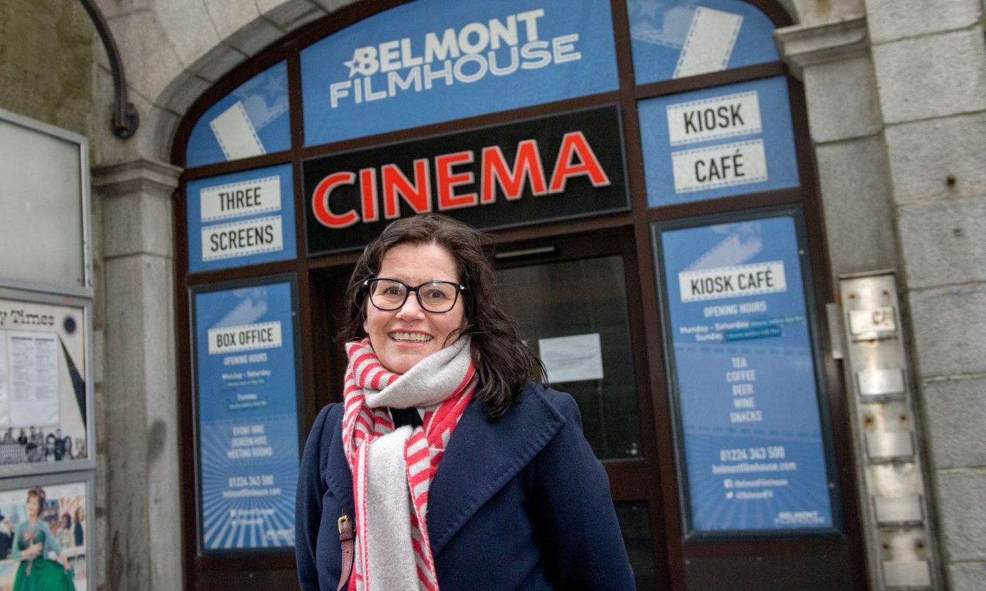 Sarah Dingwal, the newly appointed Belmont Cinema fundraising manager, photographed outside the filmhouse on Belmont Street.