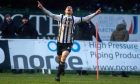 Willie West celebrates scoring for Fraserburgh against Formartine. Image: Kath Flannery/DC Thomson