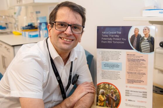 NHS Grampian's Professor Roy Soiza is asking people to take part in a new vaccine trial. Image: Kath Flannery/DC Thomson
