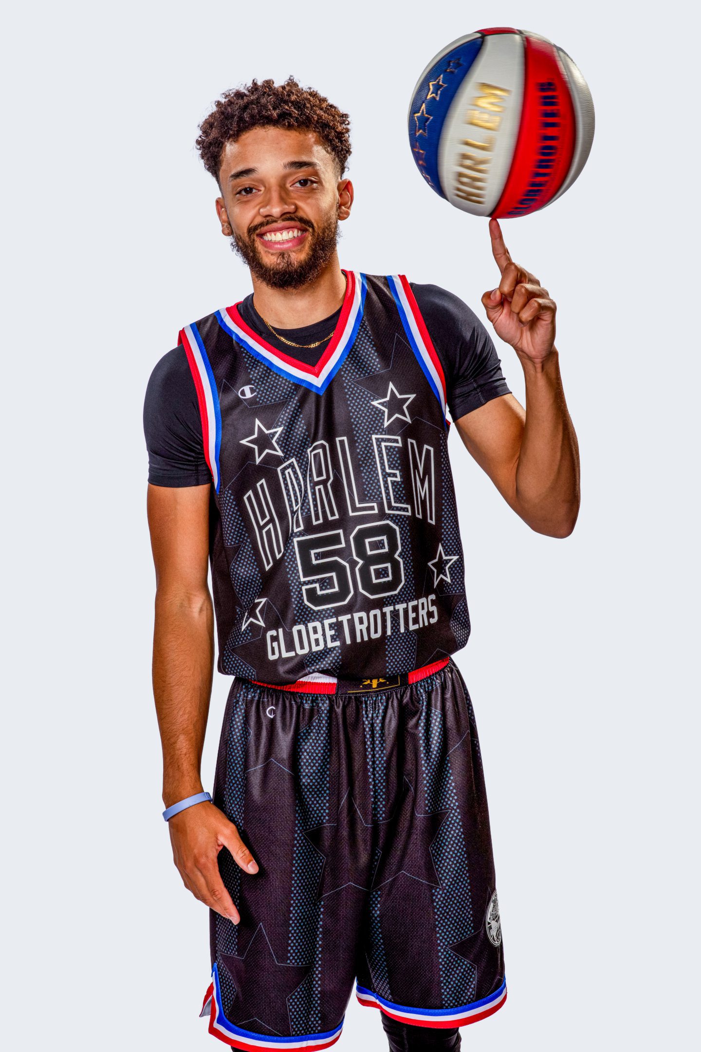 Maxwell 'Hops' Pearce from Harlem Globetrotters. 