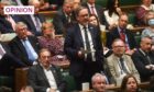Ronnie Cowan MP (standing) was among the SNP politicians who posted on social media about Scotland as a result of the recent Westminster Speaker Gaza debate controversy. Image: UK Parliament/Andy Bailey/PA