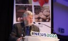 NFUS president Martin Kennedy speaking at the first day of the union's event in Glasgow.