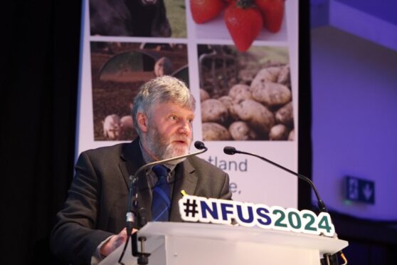NFUS president Martin Kennedy speaking at the first day of the union's event in Glasgow.
