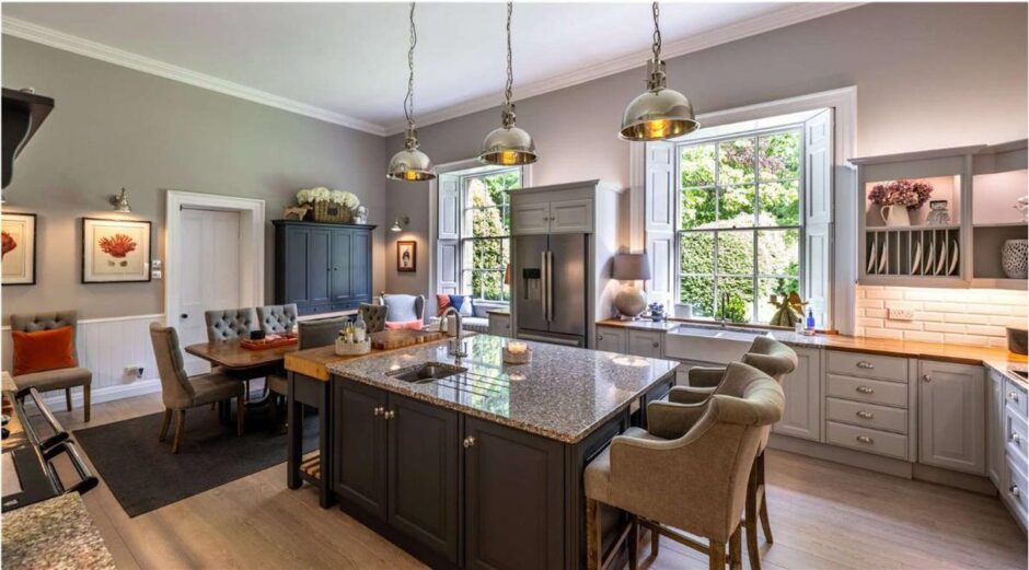 Spacious kitchen in Newton House.