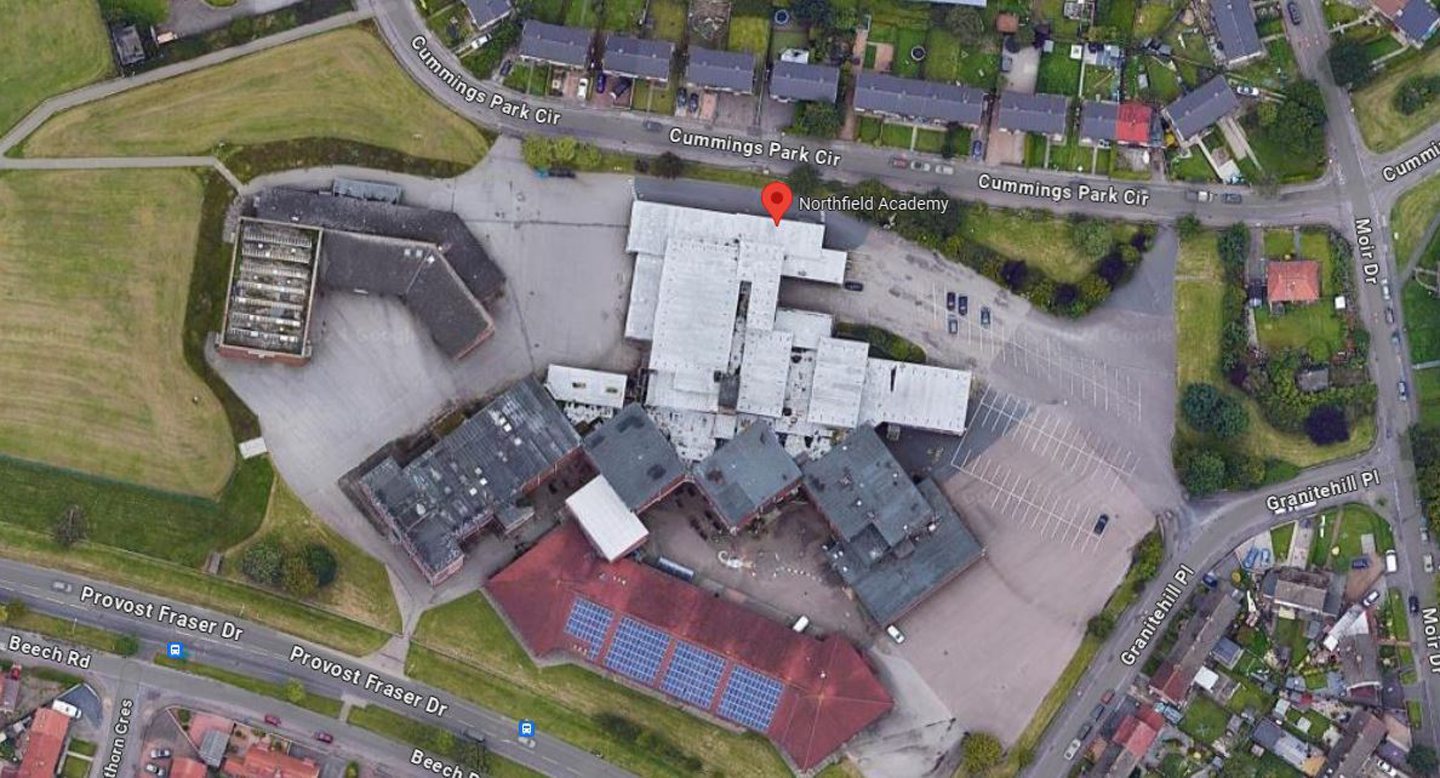 Aerial view of Northfield Academy roof