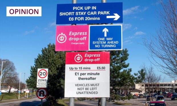 Drop off charges at Aberdeen Airport continue to soar.