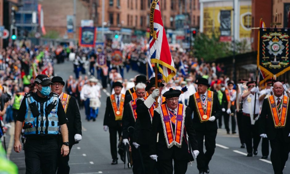 An Orange walk going through Glasgow City Centre, now one is proposed for Stonehaven. 