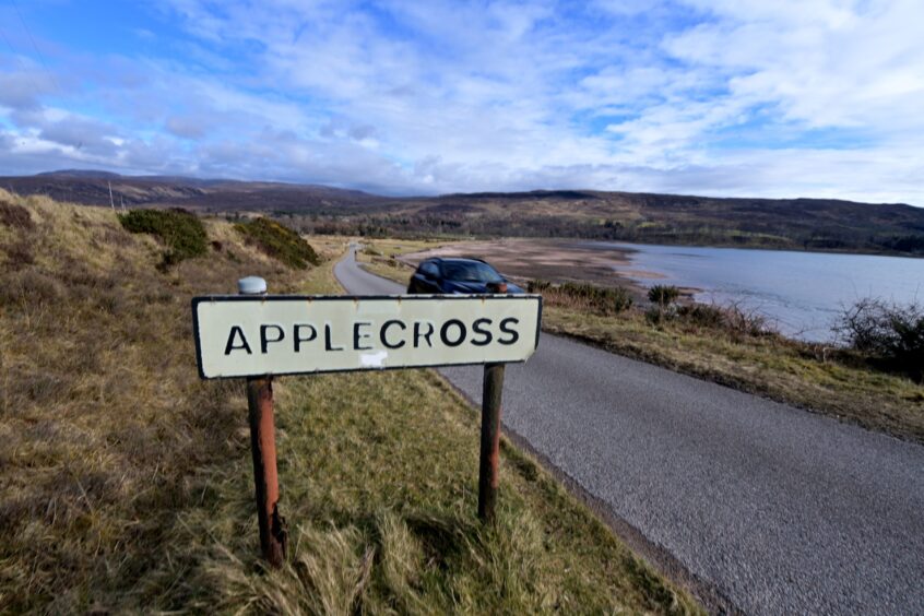 Applecross sign coming into the town.