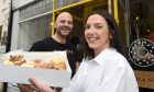 The owner Nicole Mclennan and supervisor Igor Faggion with some of the doughnuts Image: Sandy McCook/DC Thomson