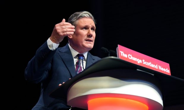 Labour leader Sir Keir Starmer speaking during the Scottish Labour Party conference. Image: PA