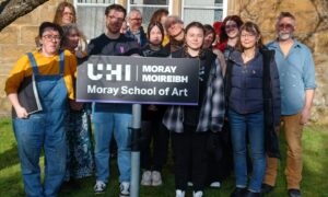 Art students at UHI Moray facing major disruption to their studies after a pause to the fine art degree programme. Image: Hazel Lawson/DCT Media Date; 27/02/2024