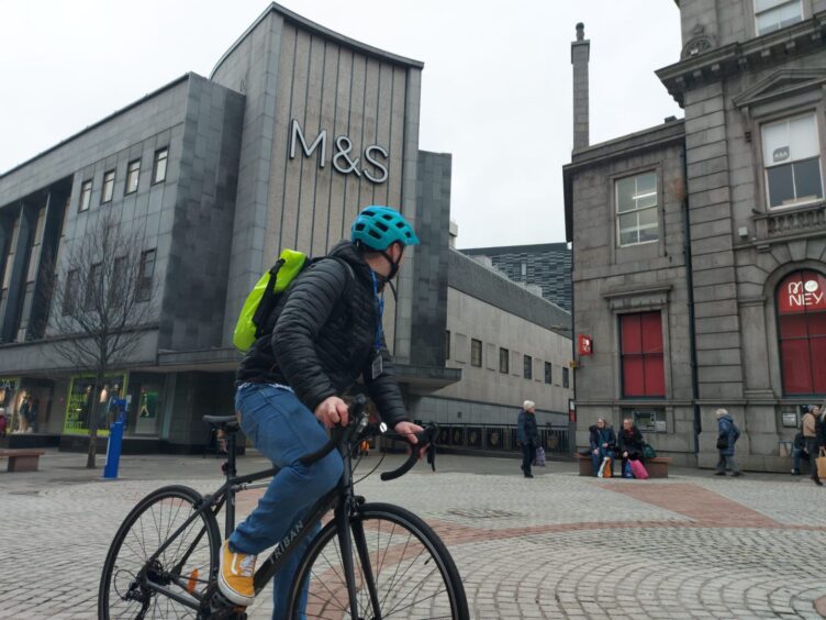 The closure of Marks and Spencer risks making Aberdeen a "ghost town" - despite newly approved plans for bike lanes the length of nearby Union Street. Image: Denny Andonova/DC Thomson