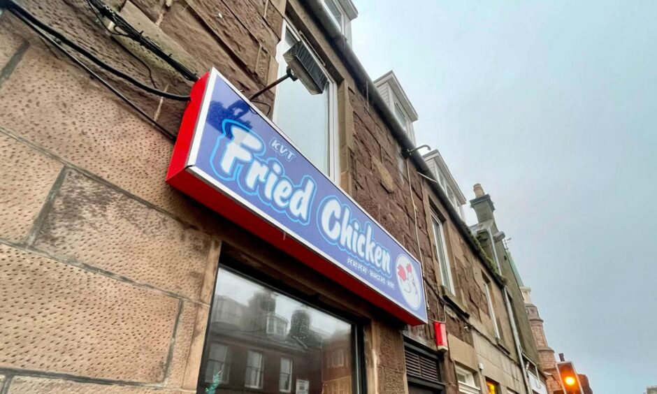 KVT Fried Chicken sign