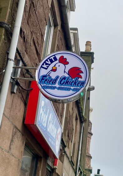 KVT Fried Chicken signs