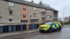 A police car outside the kincorth property