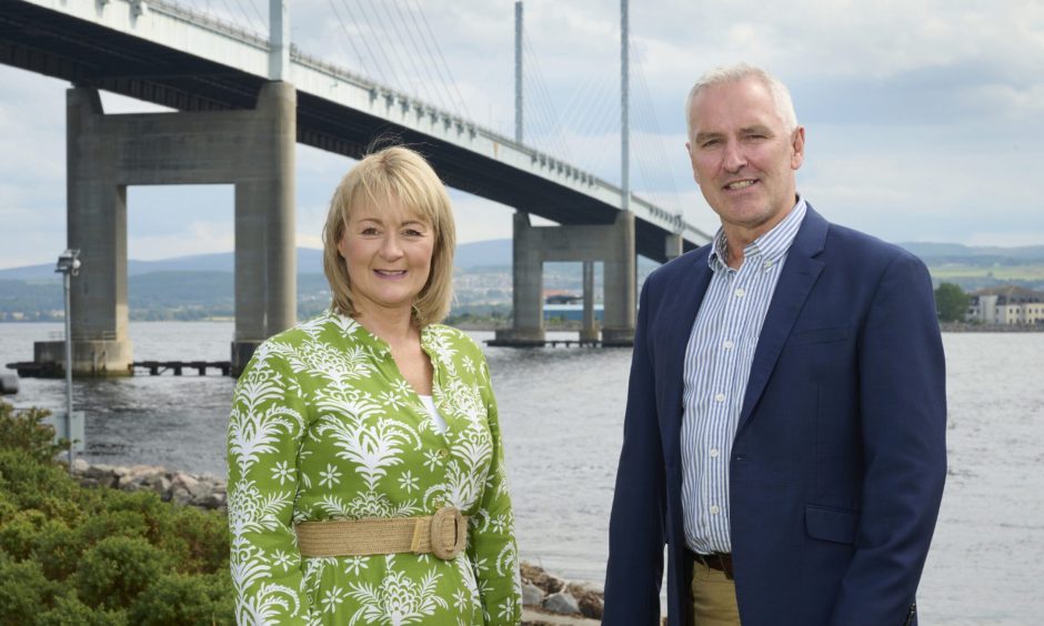 Karl Rosie with Yvonne Crook, from Highland Tourism CIC.