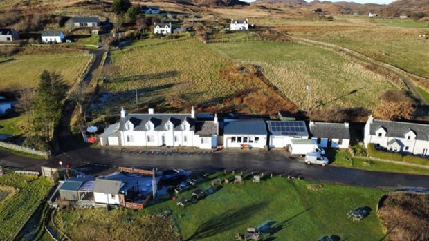 The Ferry Stores in  Kilchoan has been put for sale. Image: DM Hall.