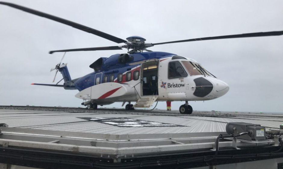 A Bristow S-92 helicopter.