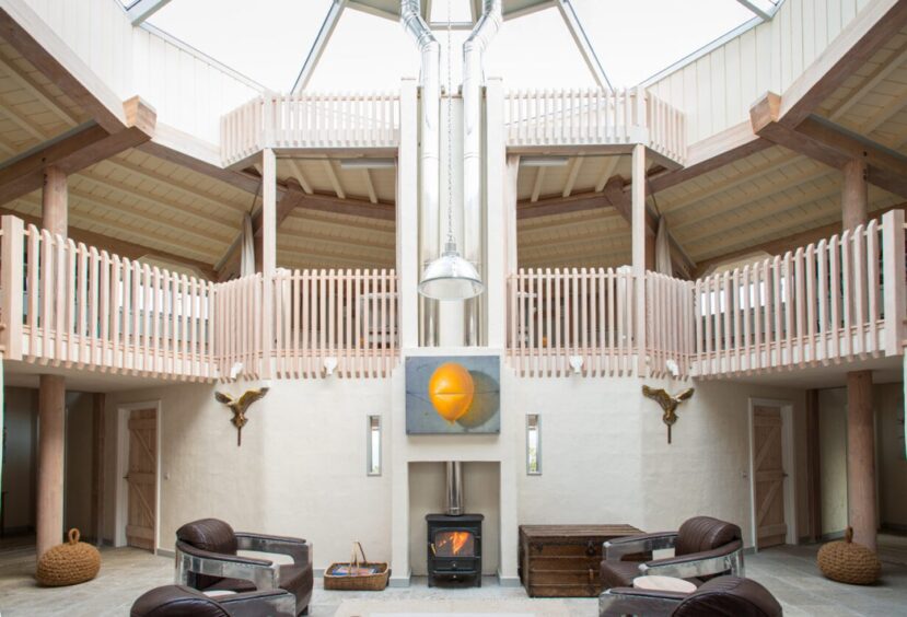 Atrium inside Eagle Rock, the Sound of Mull property featured on Paradise Homes.