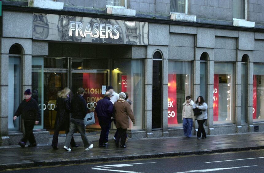Frasers on Union Street closed in January 2003. Image: DC Thomson