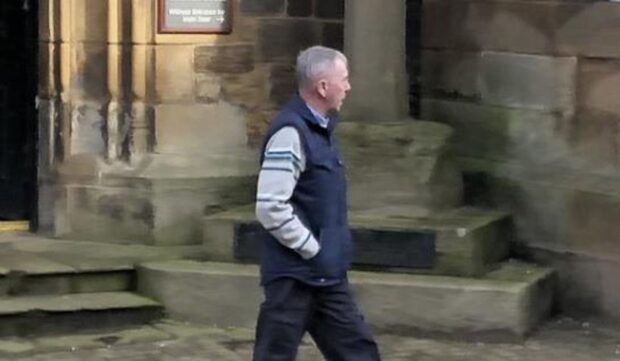 To go with story by Ewan Cameron. Bus sex offender Duncan Morrison outside Tain Sheriff Court Picture shows; Duncan Morrison outside Tain Sheriff Court. Tain Sheriff Court. Supplied by DC Thomson Date; 26/02/2024