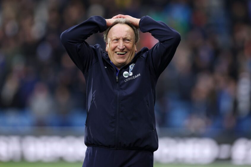 Neil Warnock during a game against Birmingham City.