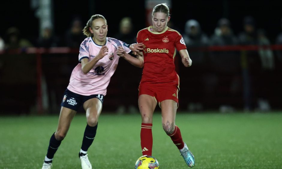 Aberdeen Women winger Francesca Ogilvie in action in a SWPL fixture against Montrose.