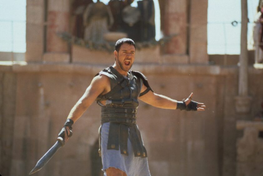 Russell Crowe in the movie Gladiators.