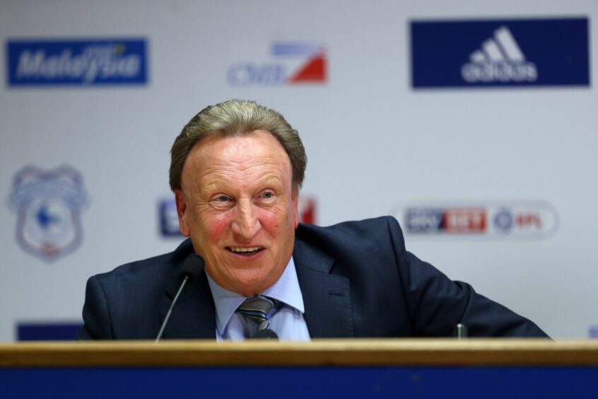 Neil Warnock during his first press conference at Cardiff City in 2016. Image: Shutterstock.
