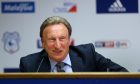 Neil Warnock during his first press conference at Cardiff City in 2016.