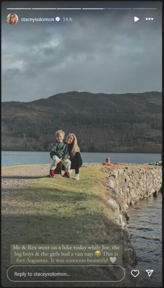Solomon pictured at Loch Ness.
