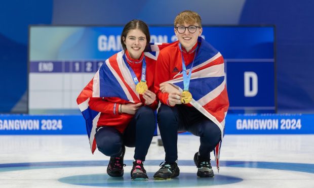 Callie Soutar and Ethan Brewster won gold in the curling mixed doubles at the Winter Youth Olympics in Gangwon